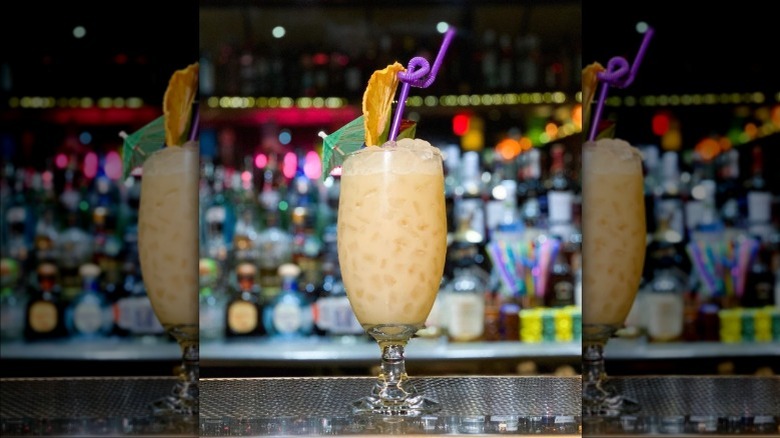 A specialty Tepache Pina Colada at San Juan's Jungle Bird Bar, Puerto Rico