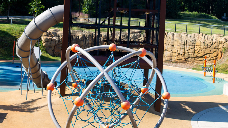 Playground equipment at The Quarry at Grant Park in Winston-Salem, North Carolina