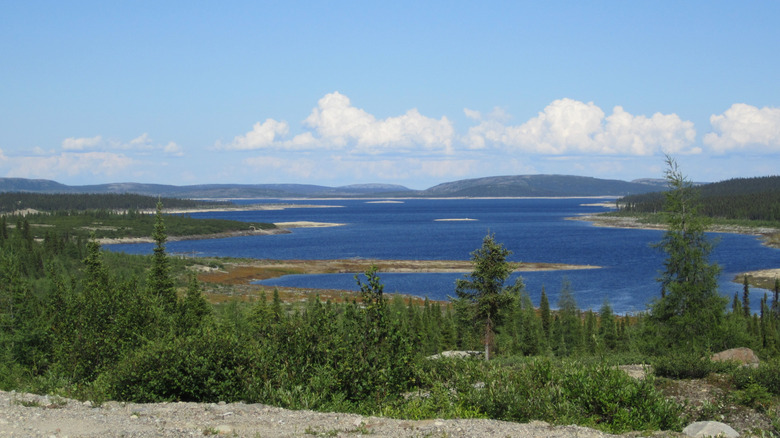 Panoramic view of Caniapiscau Reservoir in Quebec