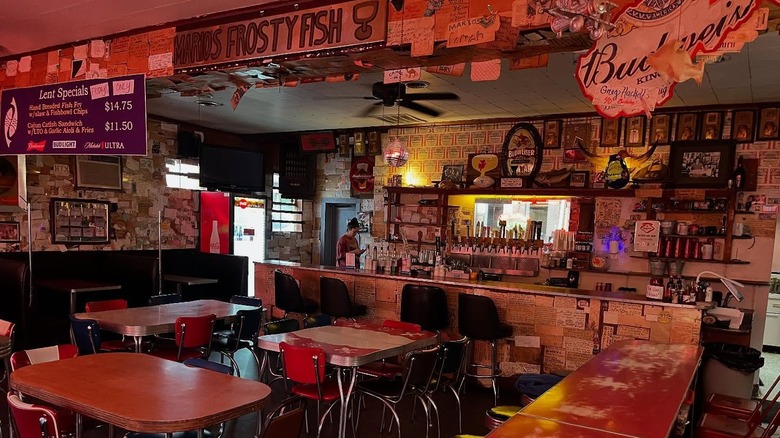 Mario's Fishbowl at night