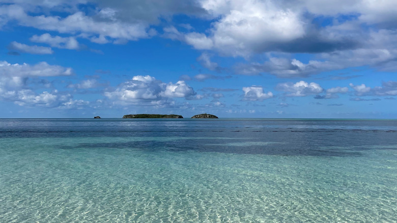 Clear shoreline at Spanish Wells, The Bahamas