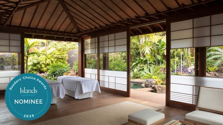 Massage tables at spa at Sensei Lanai, A Four Seasons Resort