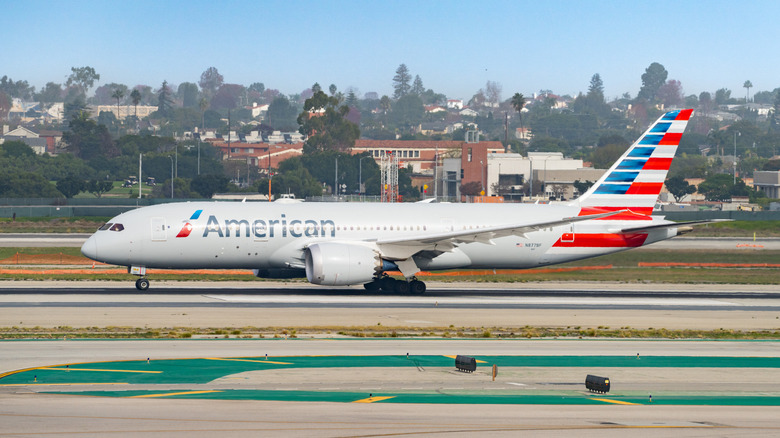 787 Dreamliner on a runway
