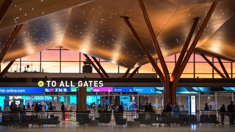 Interior of Pittsburgh International Airport's new terminal