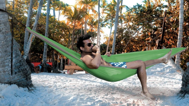 Man relaxing in Cascade Oasis hammock