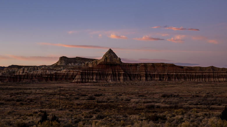 Sunset view of Kanab, Utah along Route 89