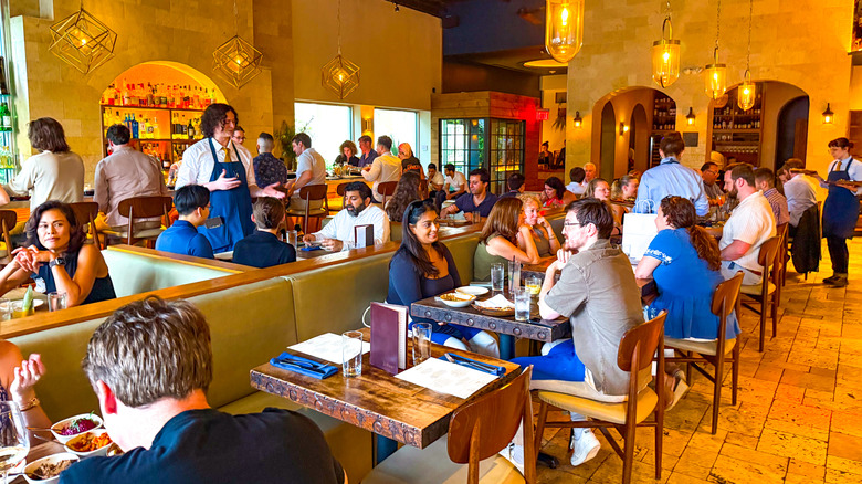 Dining room inside Zahav restaurant in Philadelphia