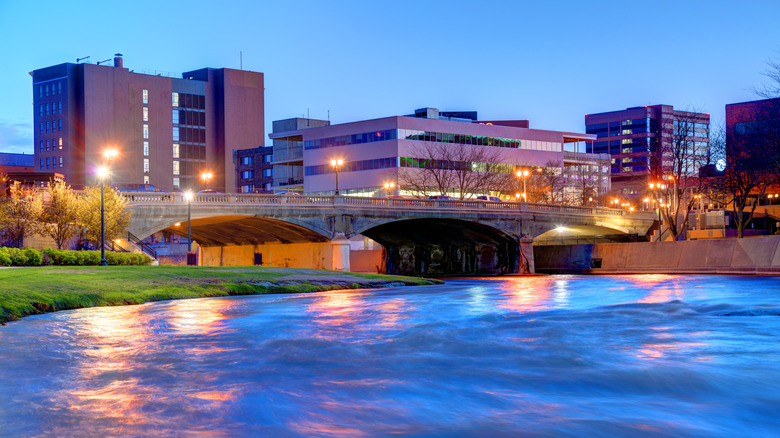 A river in Sioux Falls, South Dakota