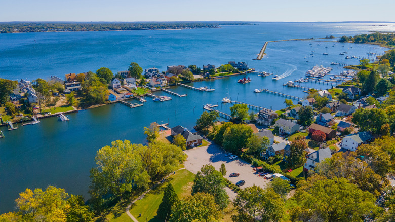 Aerial view of Pawtuxet Cove