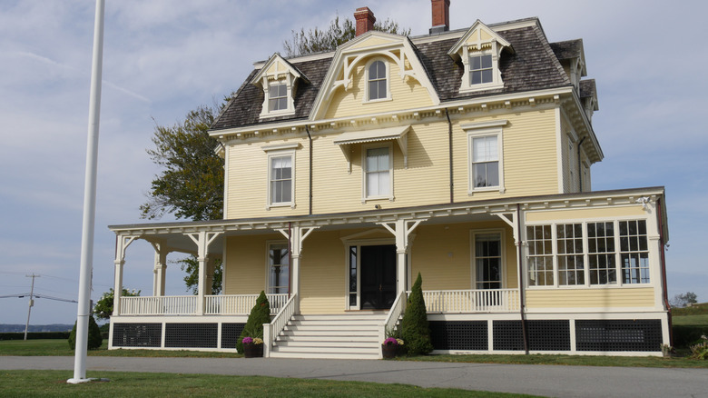 The historic Eisenhower House at Fort Adams State Park in Rhode Island