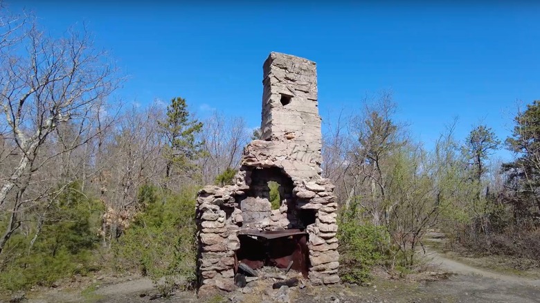 Old stone chimney wolf hill forest preserve