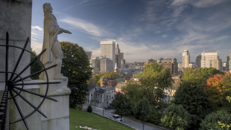 Prospect Terrace Park overlooking Providence, Rhode Island, in Roger Williams Park