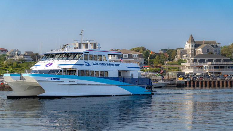 Block Island ferry departing Old Harbor, New Shoreham