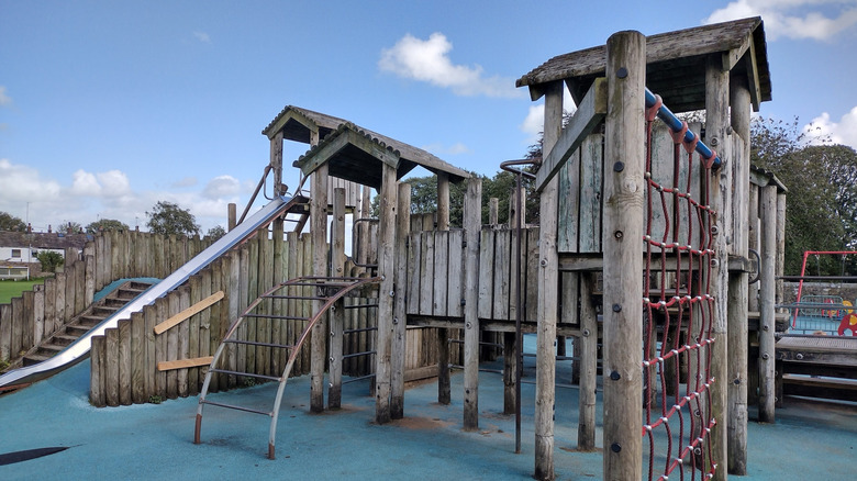 View of Ribchester Playground and its equipment