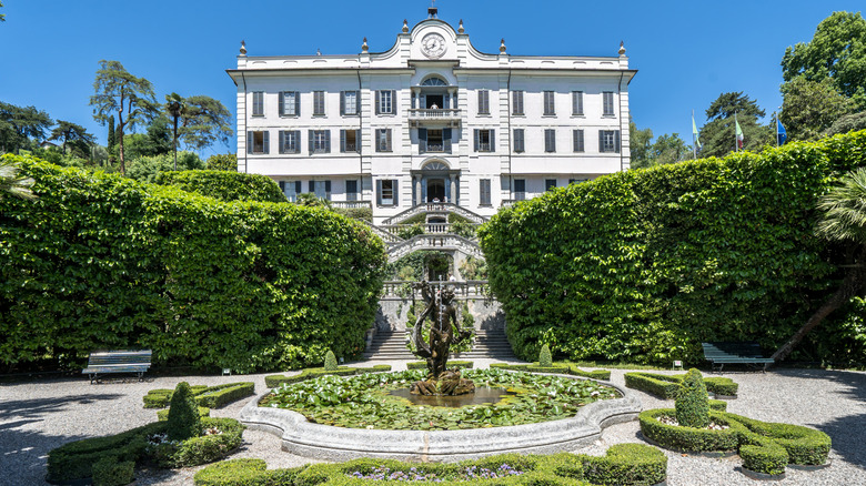 View of Villa Carlotta in Lake Como