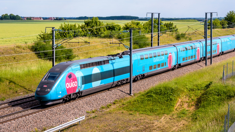 ouigo train french countryside