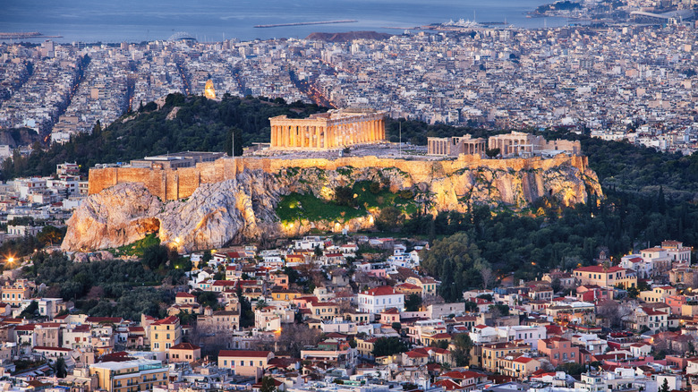 Psyrri and other neighborhoods surrounding the Acropolis in Athens, Greece