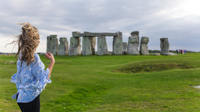Tourist at Stonehenge