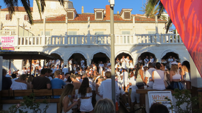 Party in Hvar Croatia during Yacht Week