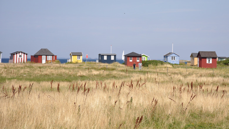 painted beach houses denmark Ærø