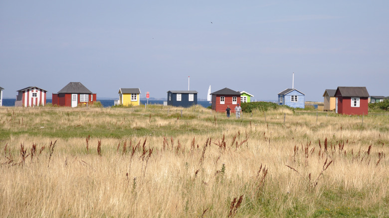 painted beach houses denmark Ærø