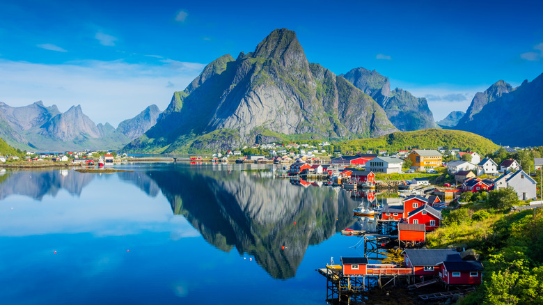 Village in Lofoten Islands, Norway