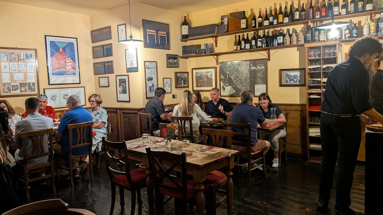 Dining room inside Trattoria Cibrèo in Florence, Italy