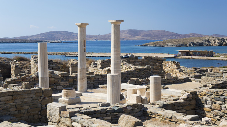 Ruins on the Greek island of Delos