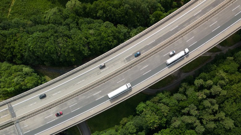 German highway seen overhead