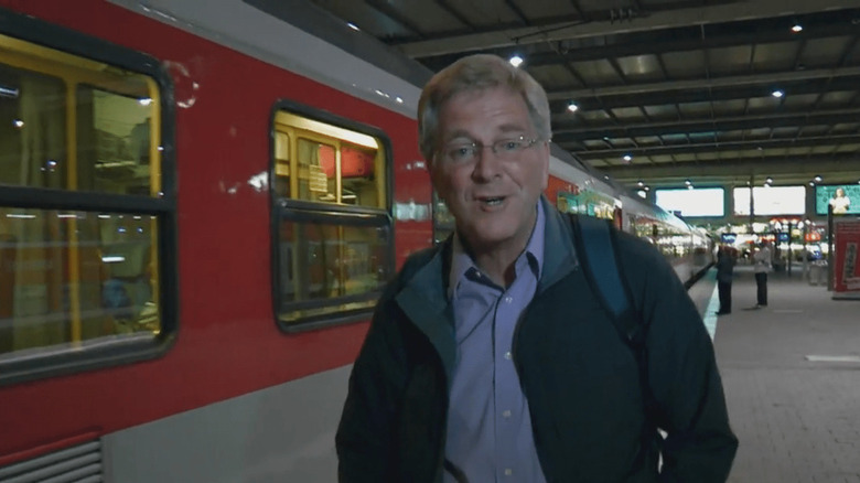 Rick Steves in train station
