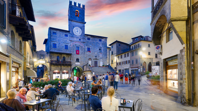 Piazza della Repubblica in Cortona, Italy