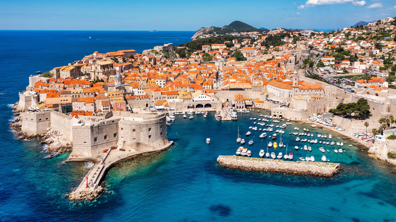 Dubrovnik's walls and Old Town from above