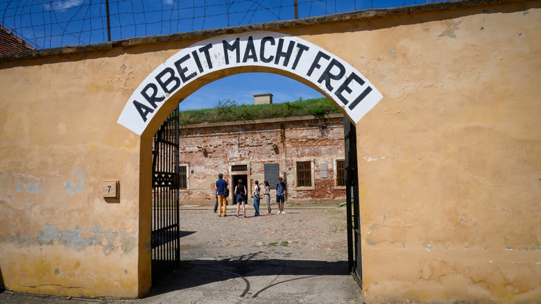 The entrance to the Small Fortress at the Terezin Memorial in the Czech Republic
