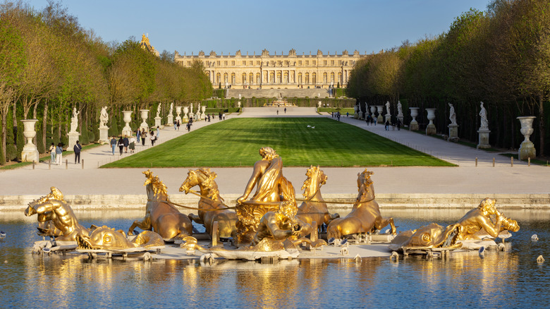 View of the Palace of Versailles from the Apollo Fountain