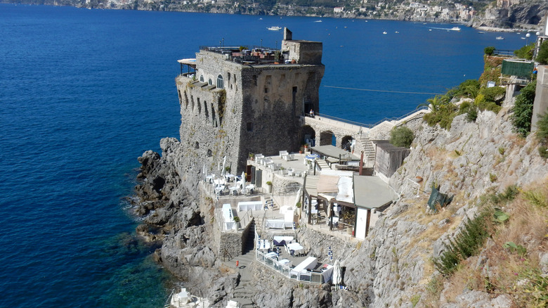 View of the ancient Norman Tower in Maiori, Italy
