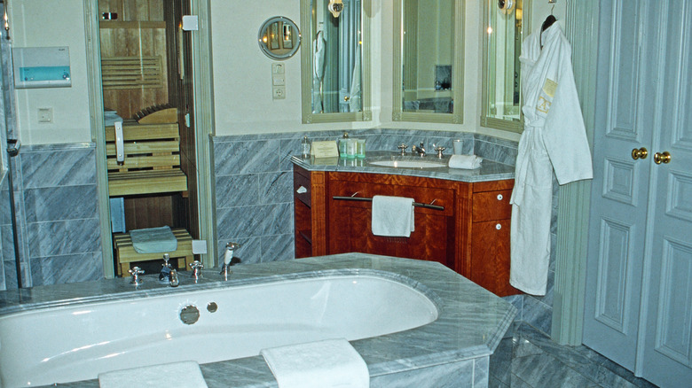 Bathroom in an old European hotel