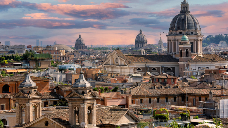 Rome panoramic cityscape shot