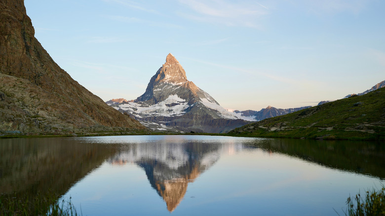 View of the Matterhorn from Lake Stellisee, Switzerland
