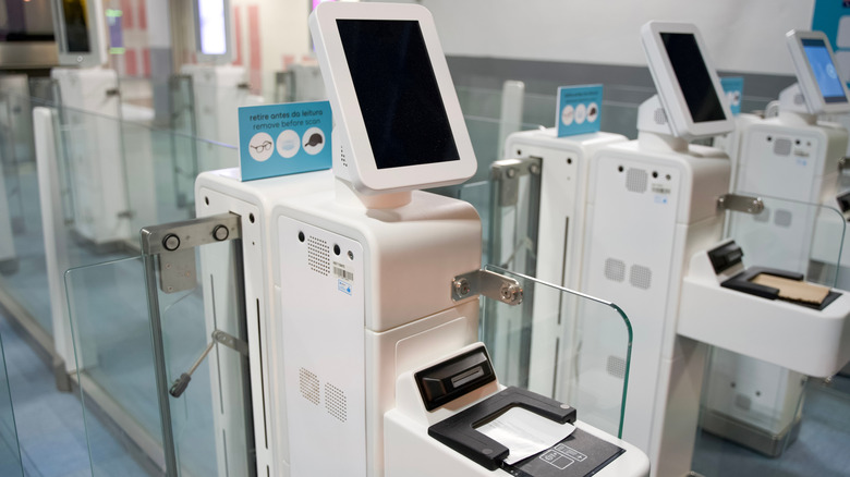 Biometric passport gate in Lisbon airport