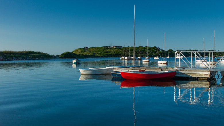 Boats at nearby Cuttyhunk and Penikese Island