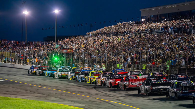 Large crowds at Indianapolis Raceway Park in Indiana