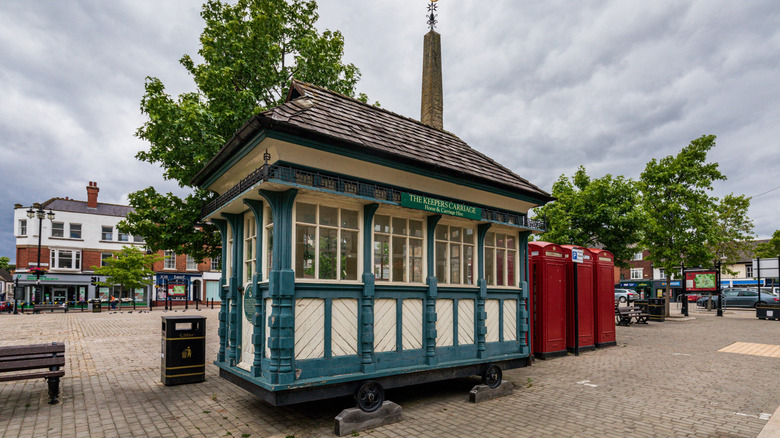 Ripon's Grade II listed cab man's shelter in Ripon Square