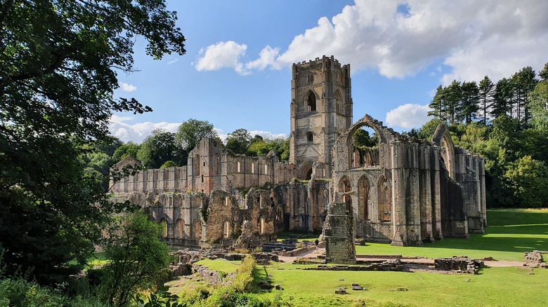The ruins of Fountains Abbey close to Ripon