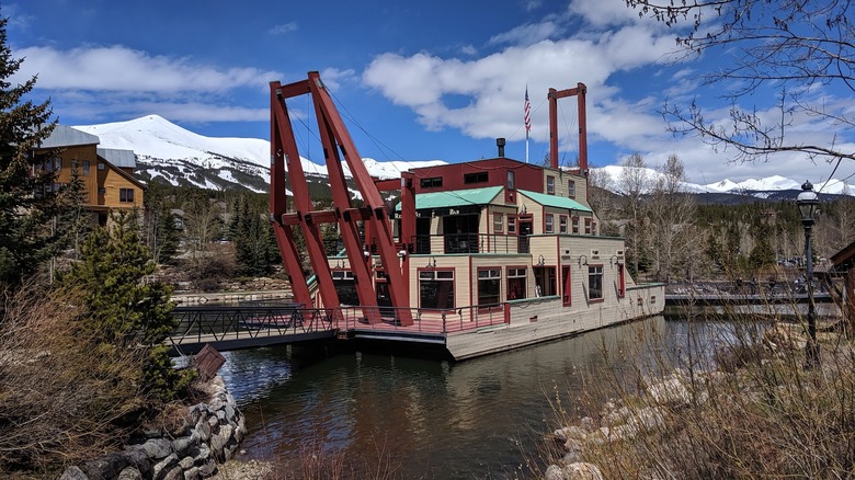 Restaurant in a dredge boat in Breckenridge, Colorado.