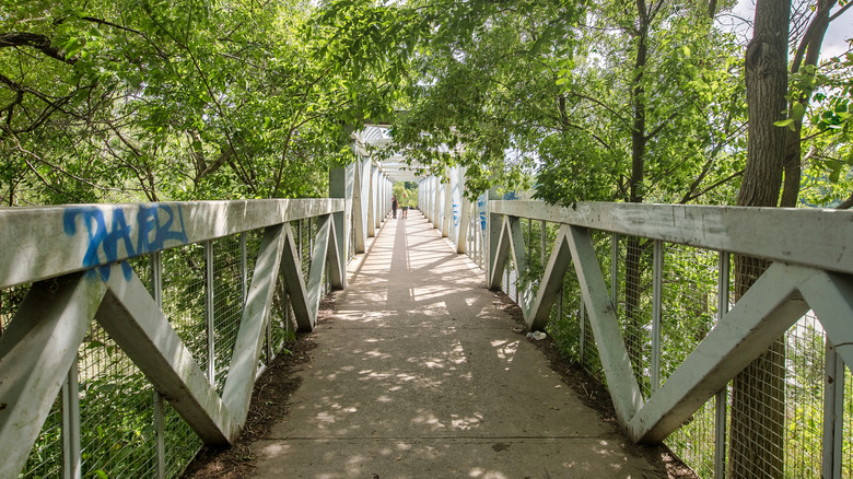 Beautiful view of the bridge at the Rouge National Urban Park, Ontario, Canada