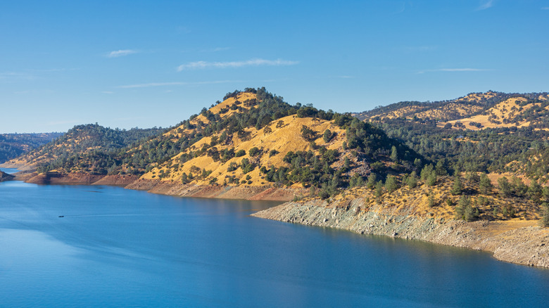 Folsom Lake at the end (or beginning) of the American River Parkway Trail