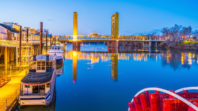 Old Town Sacramento, the start of the American River Parkway Trail