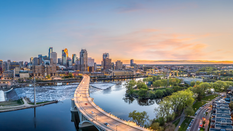 Saint Paul Minnesota at sunset