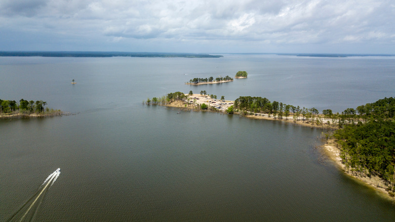 Aerial view of Lake Sam Rayburn in Texas