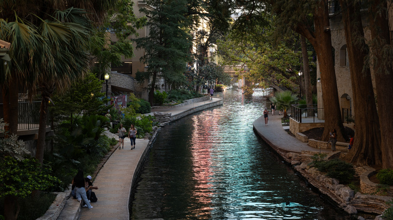 A view of a portion of the San Antonio Riverwalk